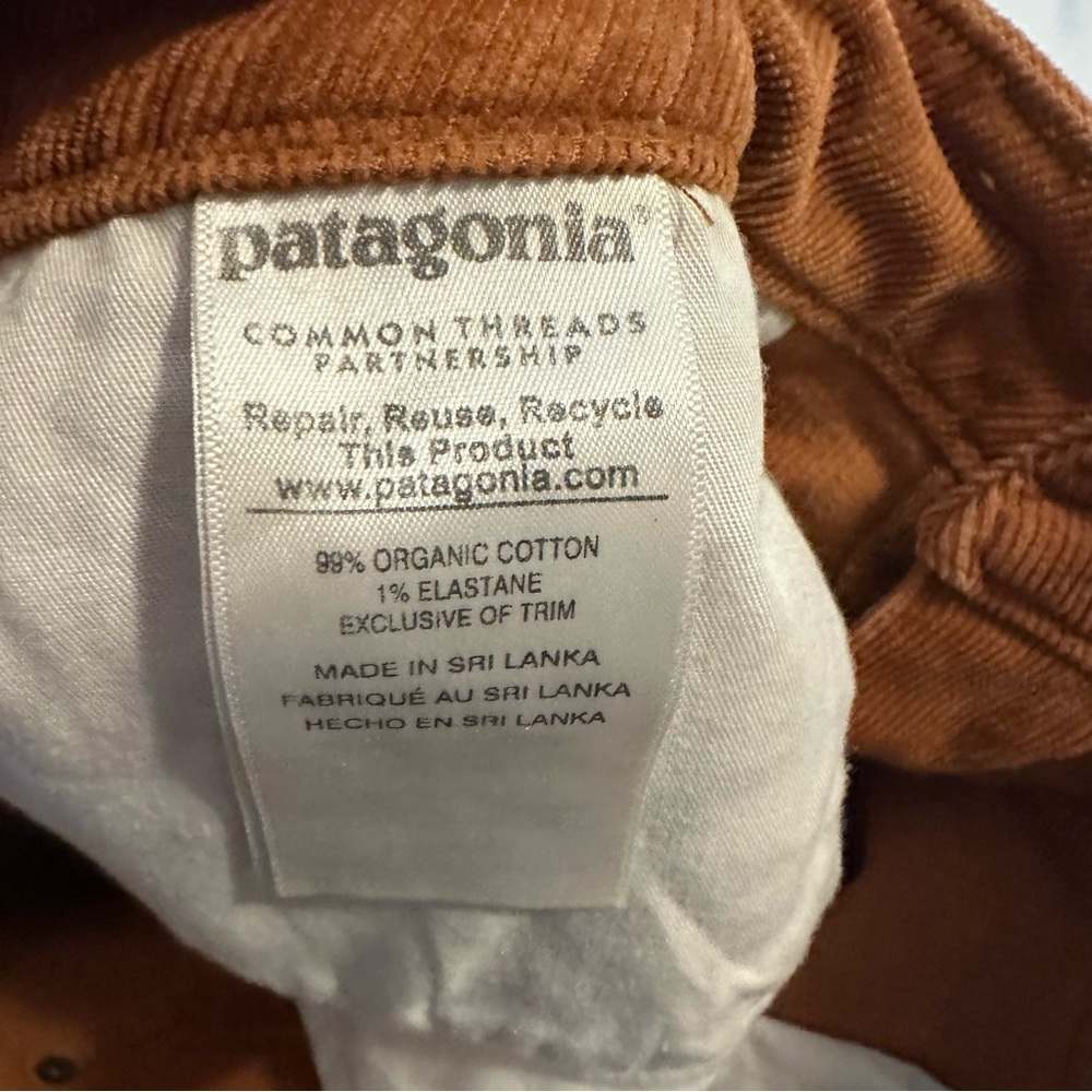 Patagonia Rust Orange Worn Wear Women's Fitted Corduroy Hiking Pants Size 30 - Picture 9 of 11